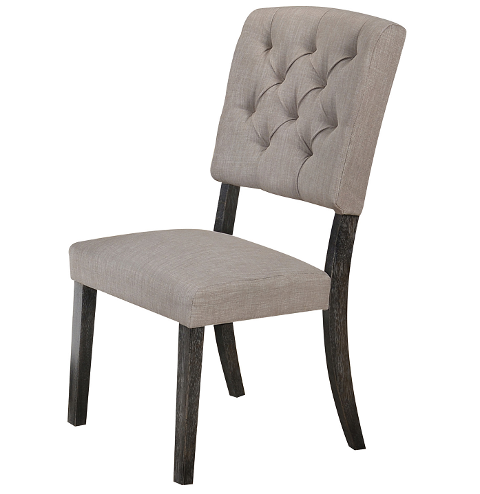 Bernard Fabric & Weathered Gray Oak Side Chair ACME East