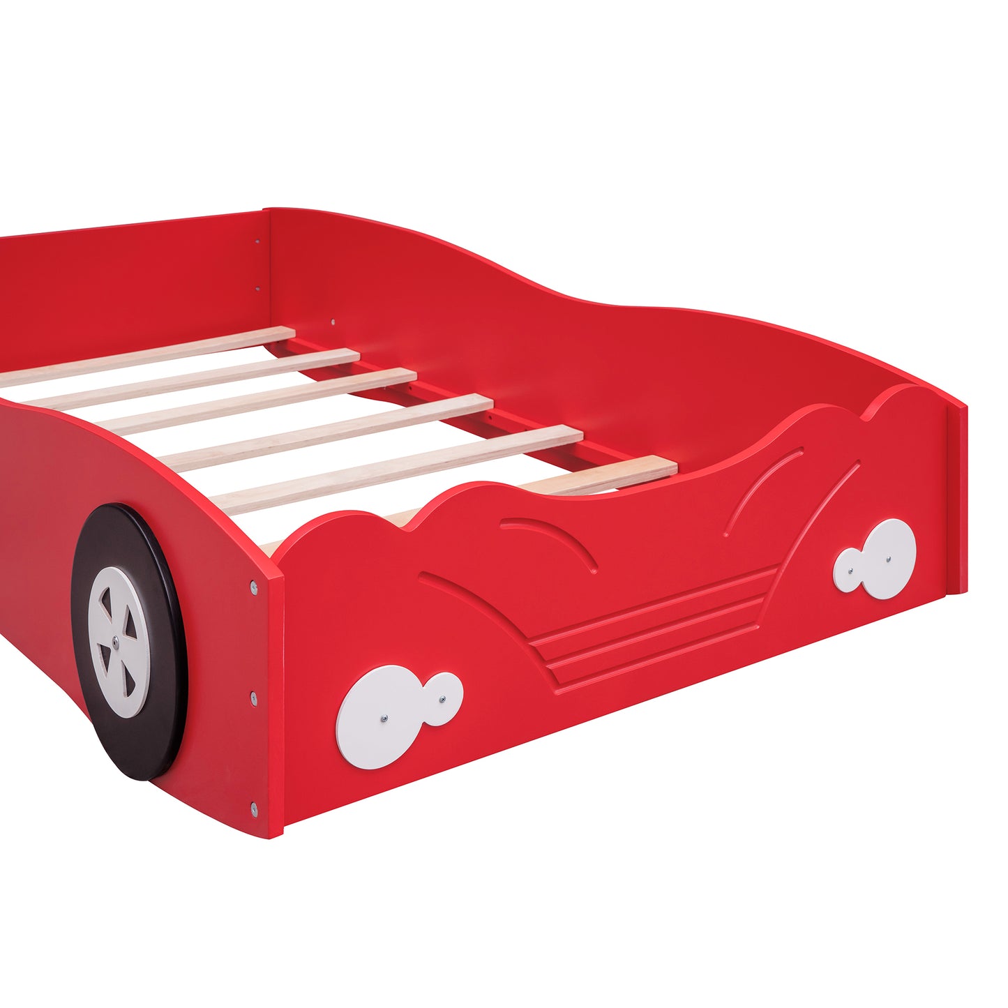 Twin Size Car-Shaped Platform Bed, Red House to Home Furnishings LLC