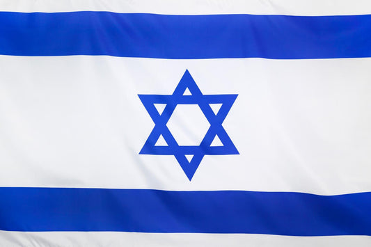 Tempered Glass - Israel Flag - Blue Classy Art