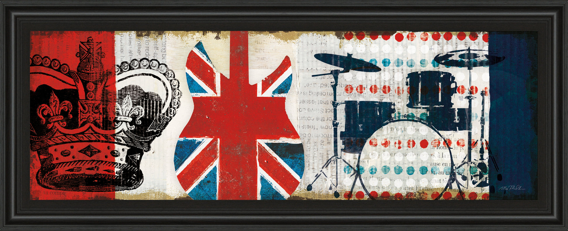 British Invasion Il By Mo Mullan - Framed Print Wall Art - Red Classy Art