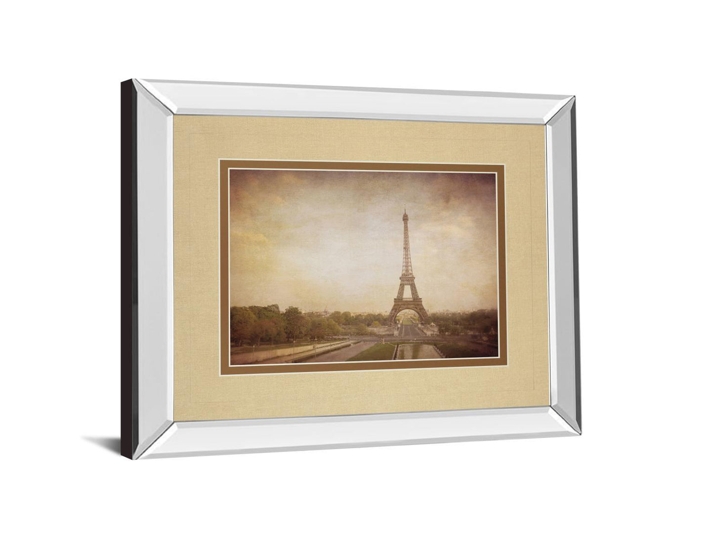 Tour De Eiffel By H. Jacks - Mirror Framed Print Wall Art - Dark Gray Classy Art