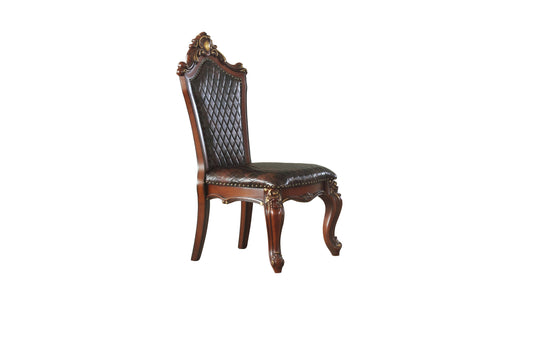 Picardy Cherry Oak & PU Side Chair ACME East