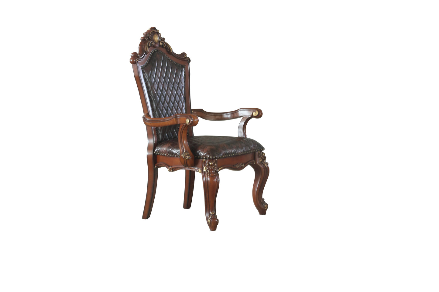 Picardy Cherry Oak & PU Arm Chair ACME East