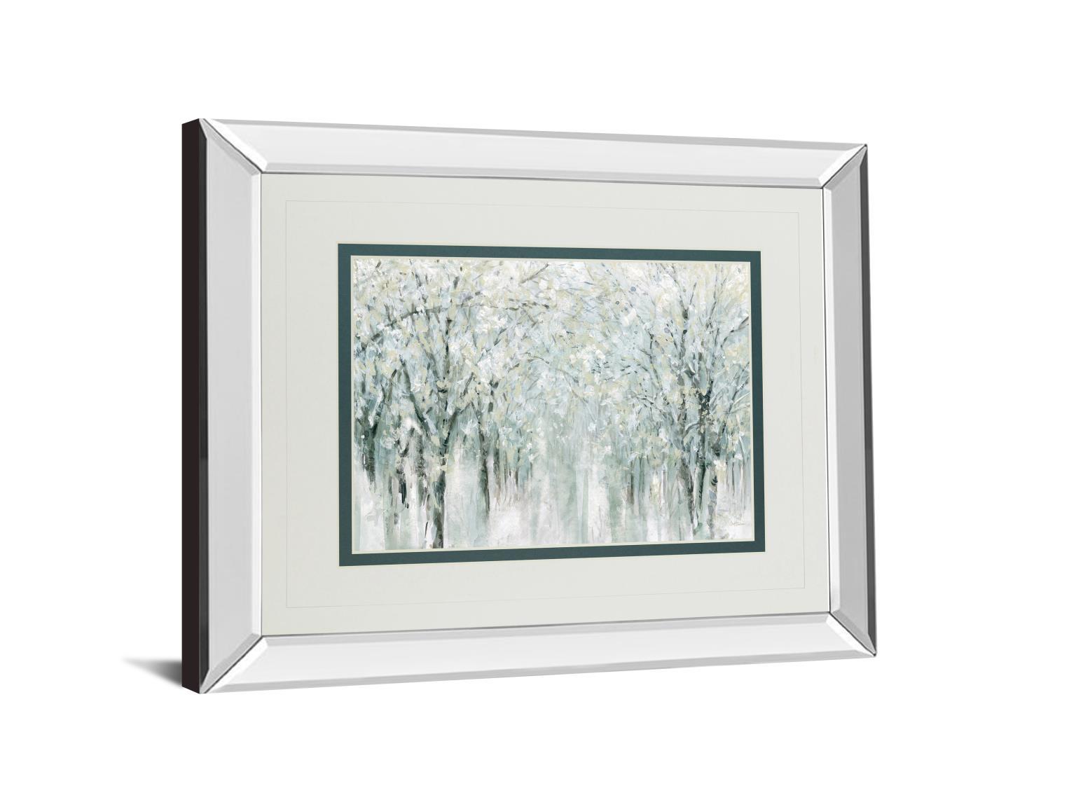 Winter Mist By Carol Robinson - Mirror Framed Print Wall Art - White Classy Art