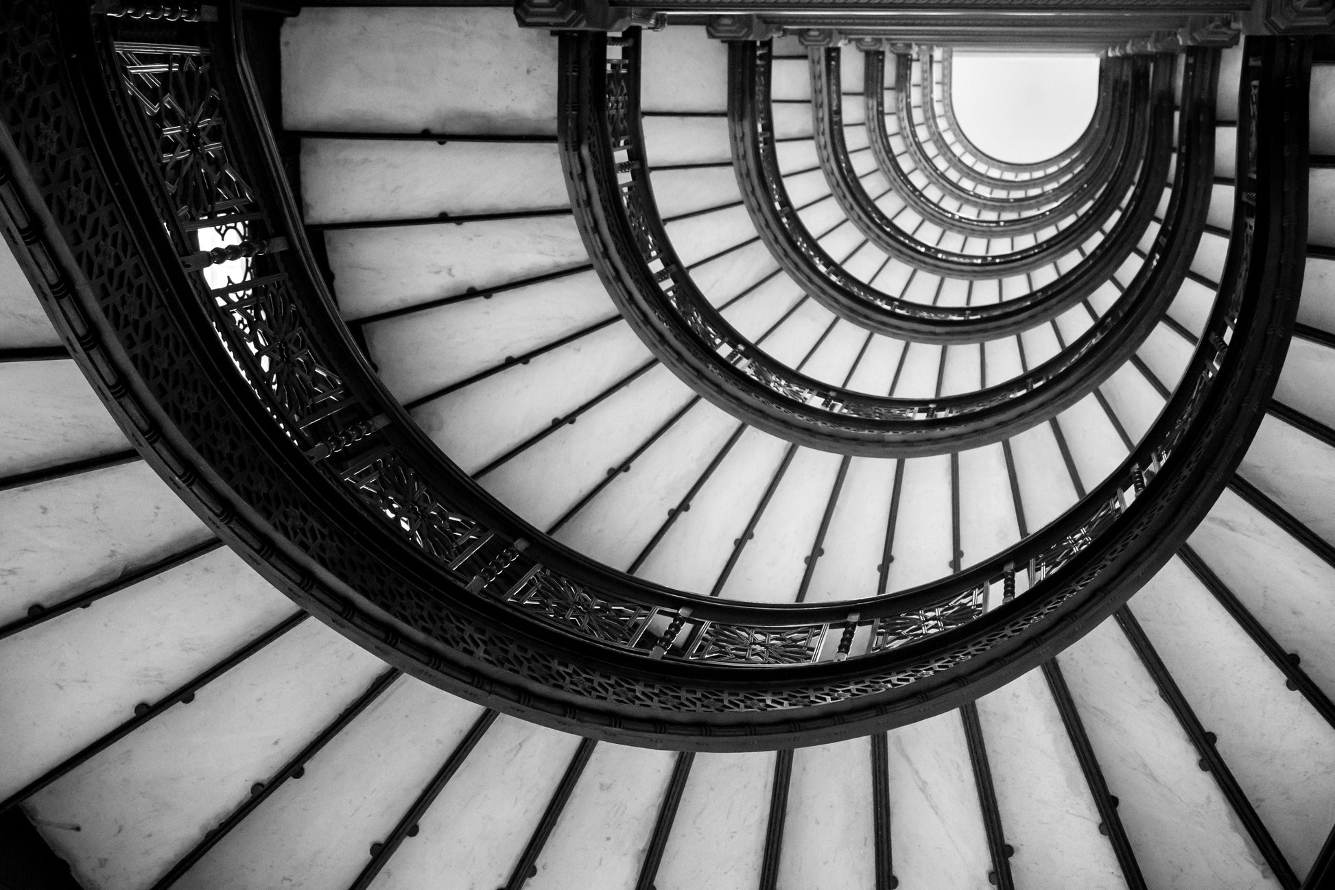 Spiral Stairs - Black Classy Art