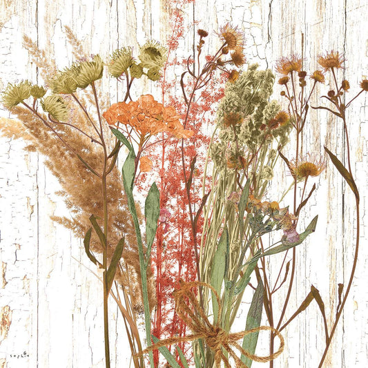 Framed Small - Earth Party II By Sophie Six - Light Brown Classy Art