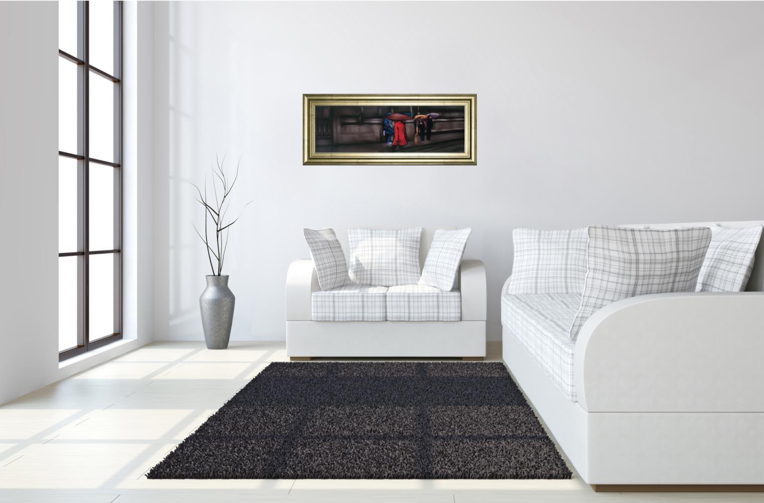 Down On The Street By Xavier Visa - Light Brown - Dark Brown Classy Art