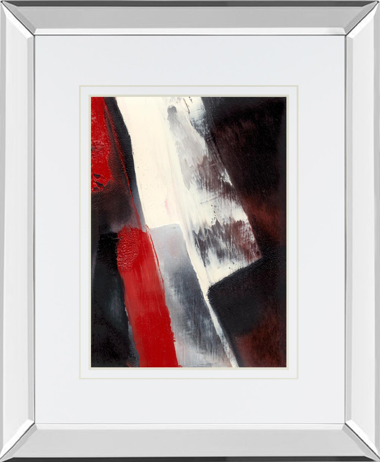 Red Streak I By Sharon Gordon - Dark Gray Classy Art