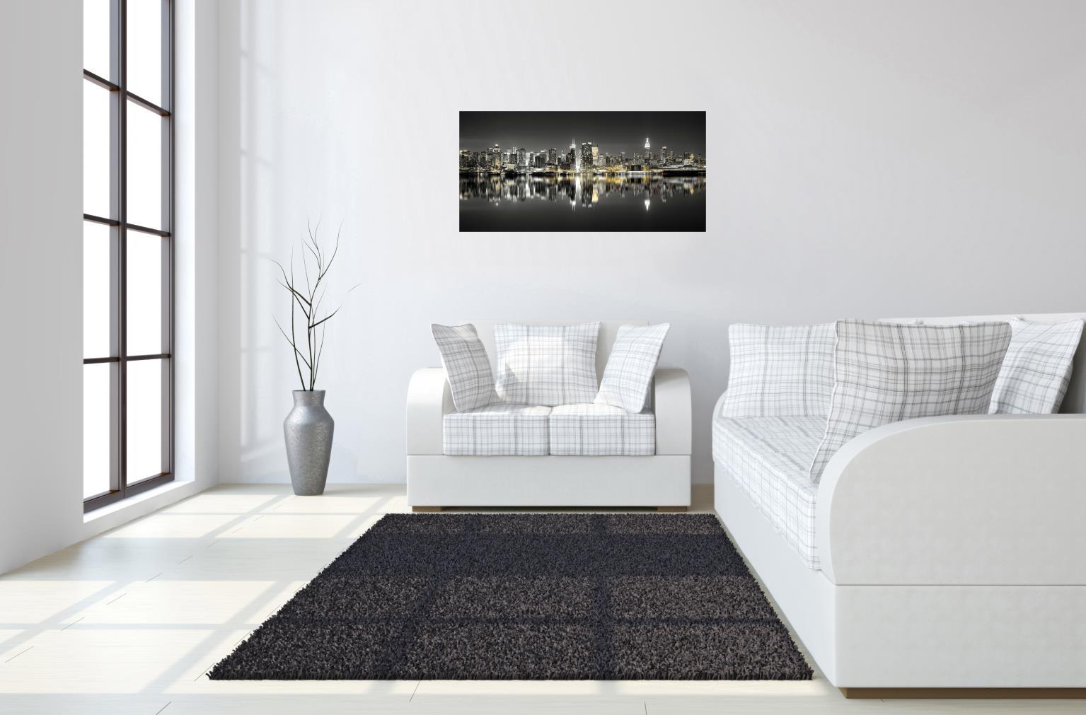 Hand Painted Textured Canvas in Frame - Black Classy Art