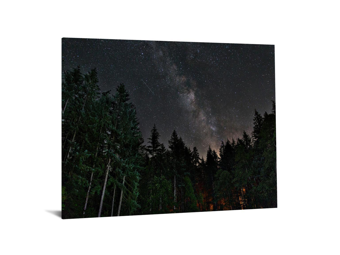 Tempered Glass With Foil - Starry Forest - Black Classy Art