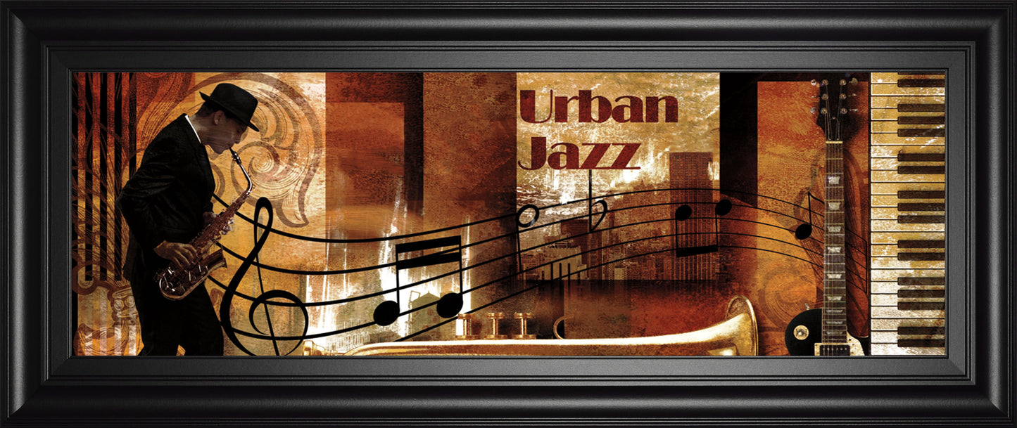 Urban Jazz By Robert P. - Dark Brown Classy Art