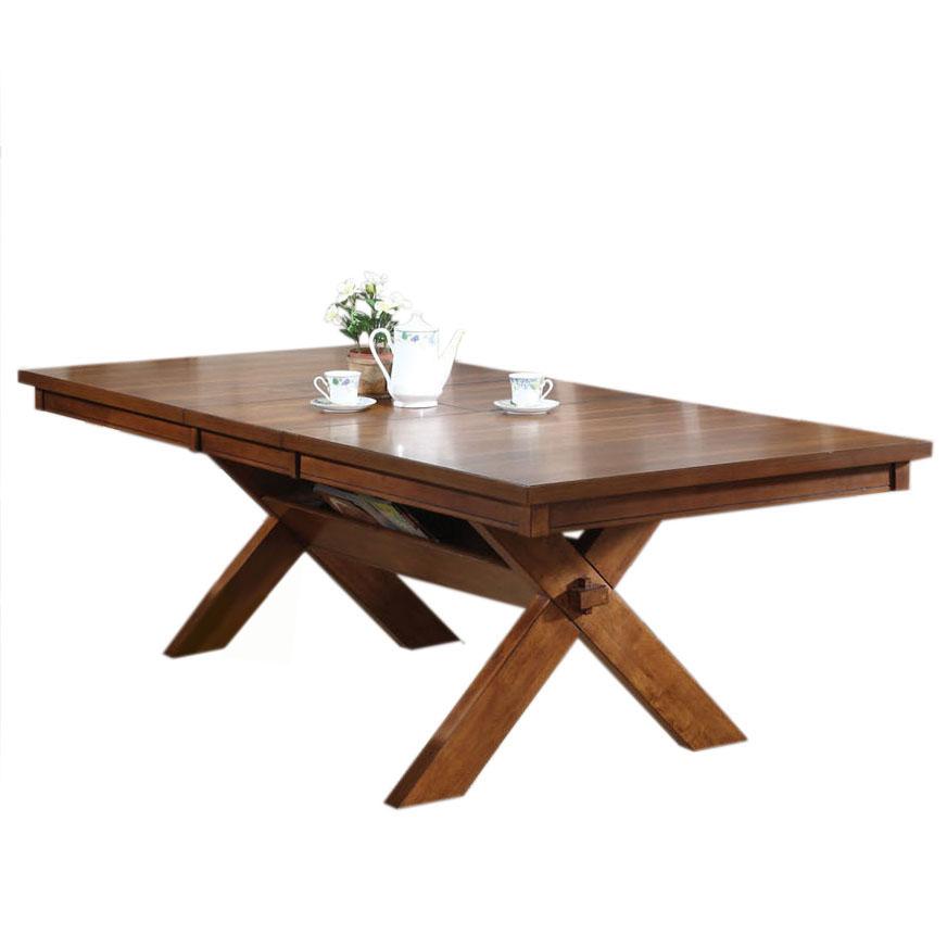 Acme Apollo Trestle Base Rectangular Dining Table in Walnut 70000 ACME East