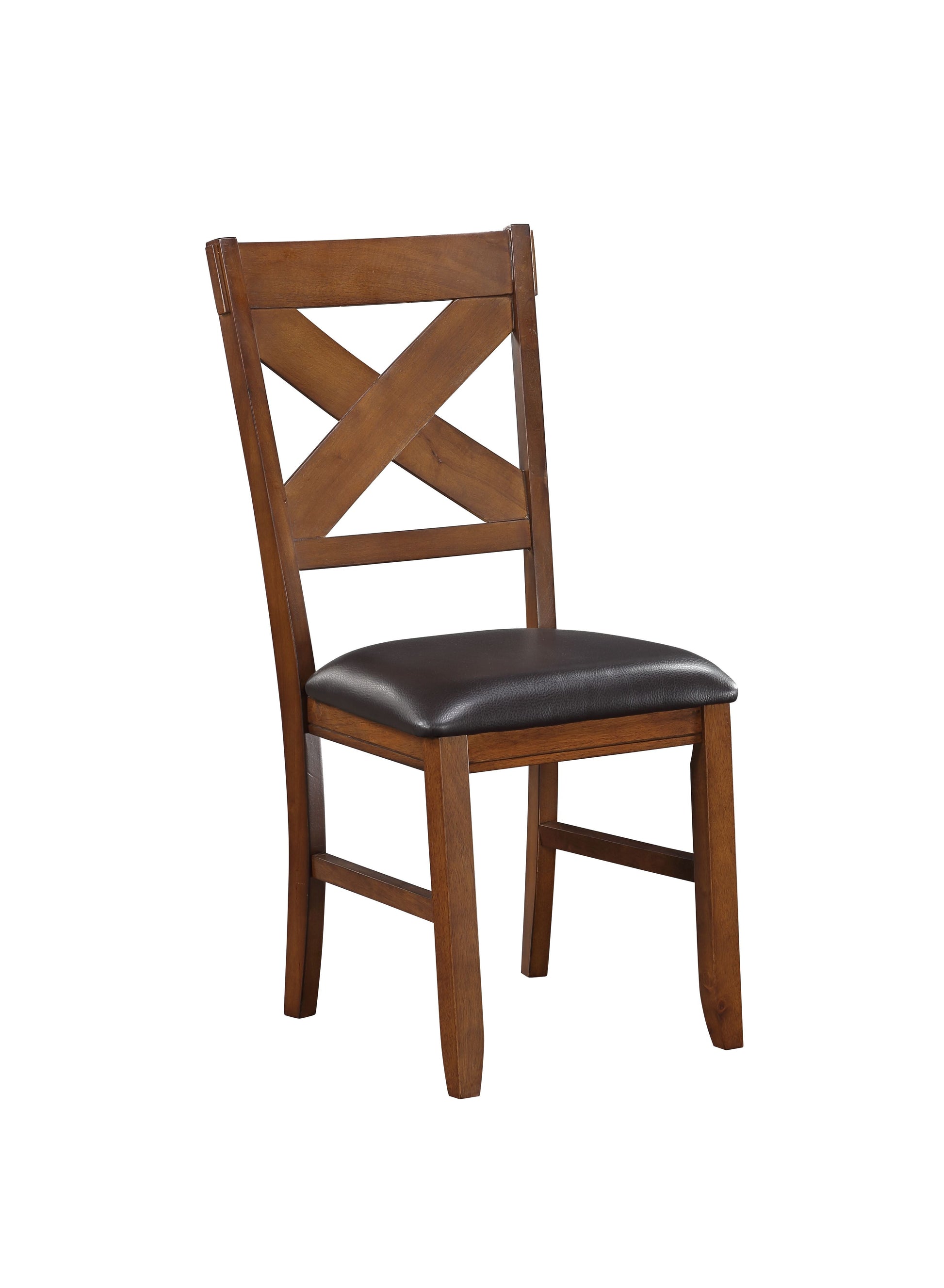 Apollo Espresso PU & Walnut Side Chair ACME East