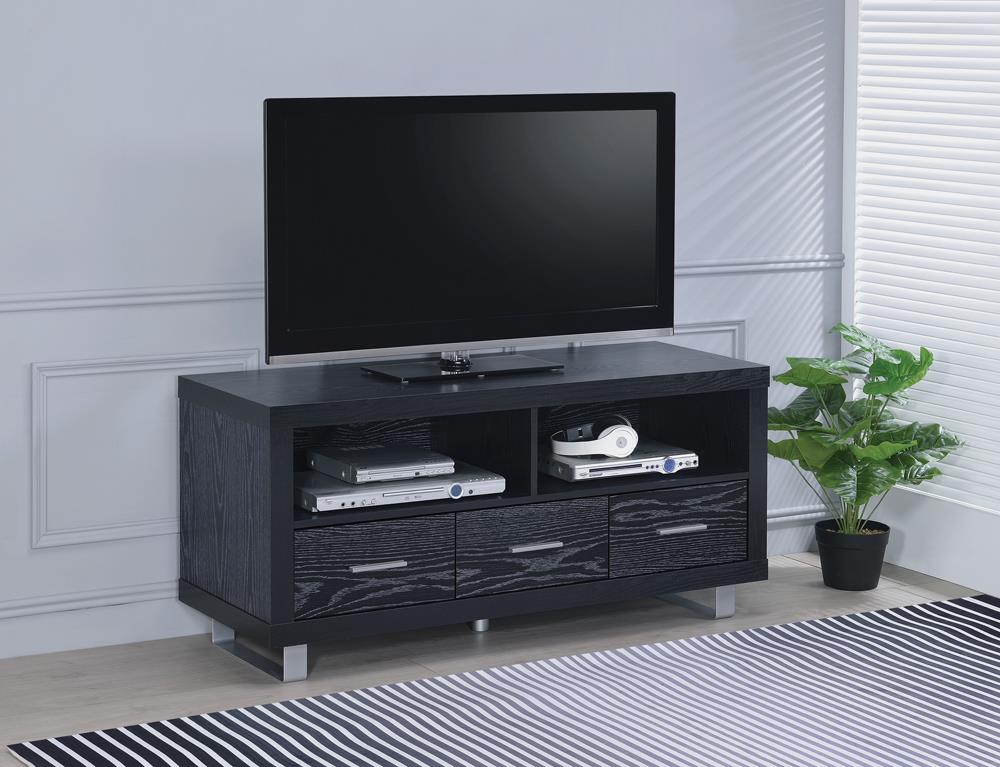 G700644 Contemporary Black Oak TV Console Coaster Z2 Premium