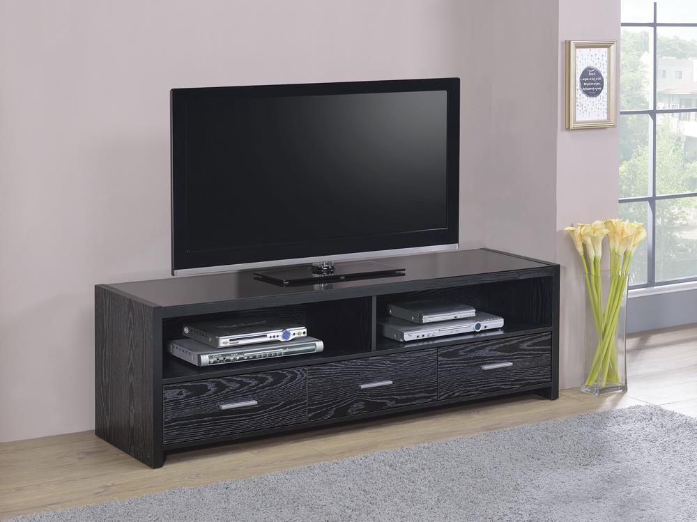 G700645 Contemporary Black Oak TV Console Coaster Z2 Premium