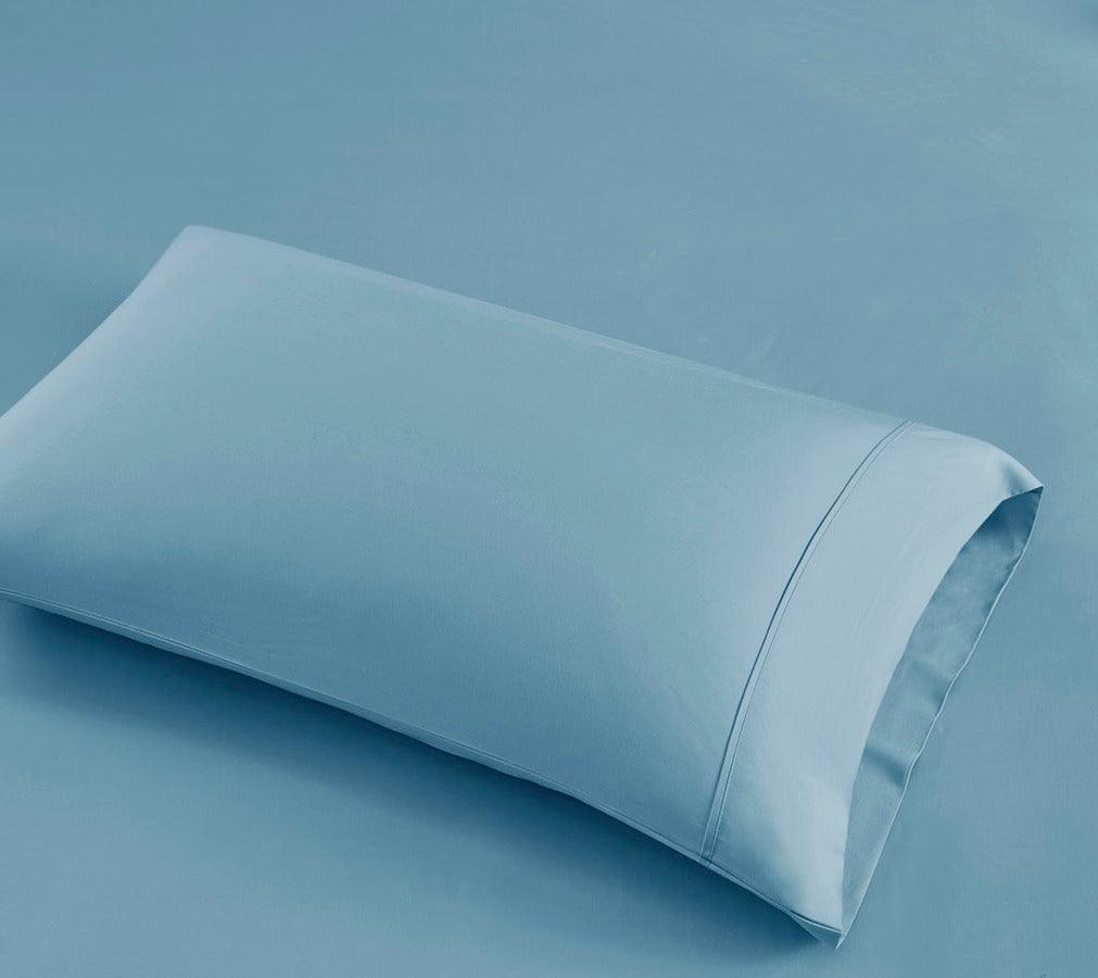 700TC TriBlend Anti-microbial 4 Piece sheet set Full Blue Olliix.com