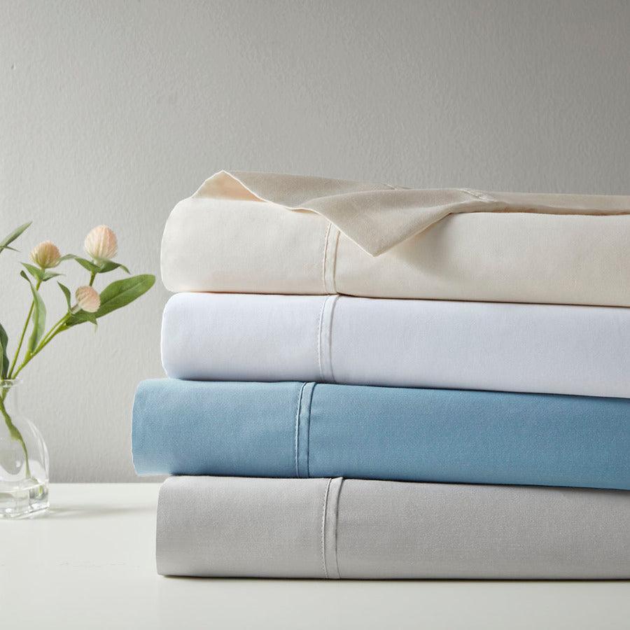 700TC TriBlend Anti-microbial 4 Piece sheet set Full Blue Olliix.com