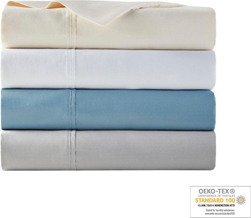 700TC TriBlend Anti-microbial 4 Piece sheet set Full Blue Olliix.com