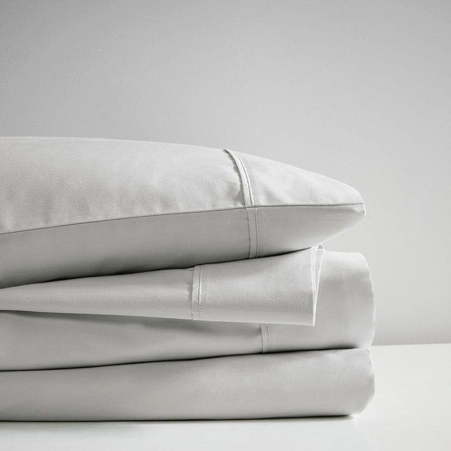 700TC TriBlend Anti-microbial 4 Piece sheet set Full Light Gray Olliix.com