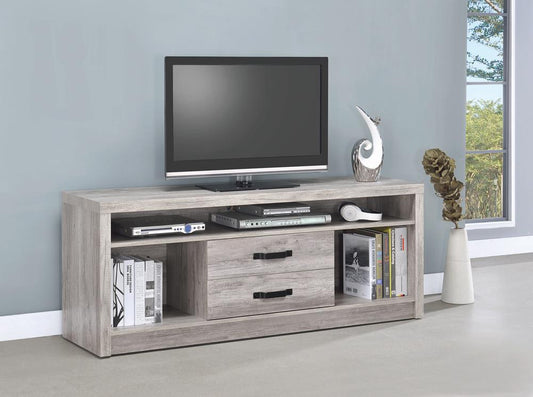 Modern Grey Driftwood TV Console Coaster Z2 Premium