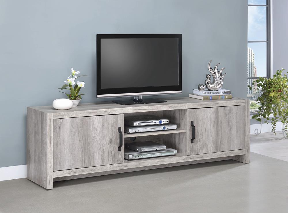 G701025 Modern Grey Driftwood TV Console Coaster Z2 Premium