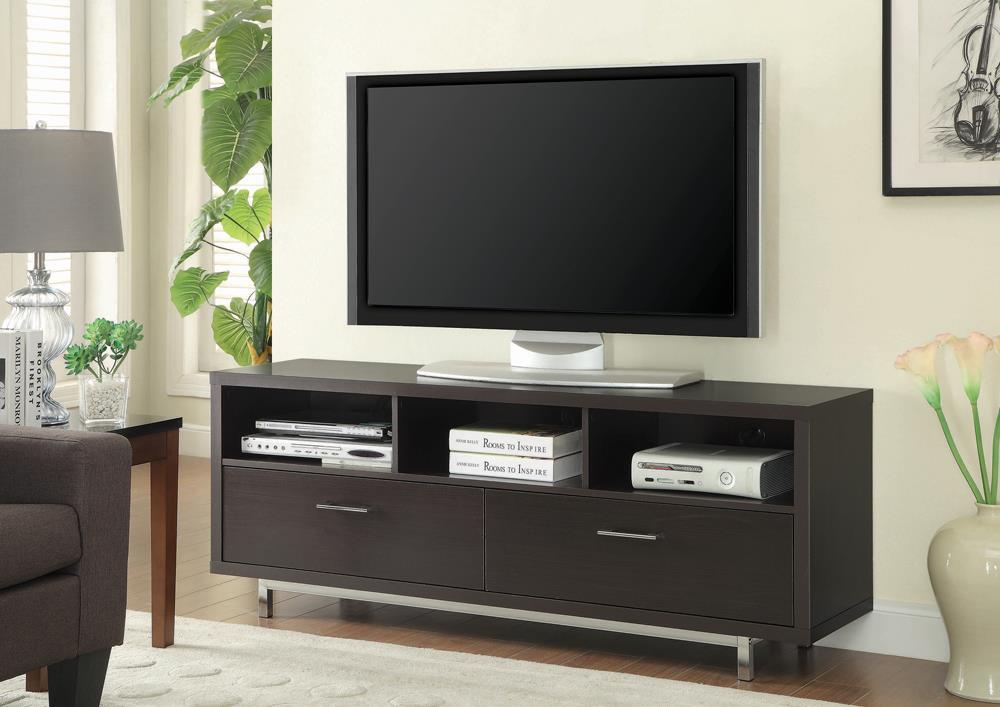 Transitional Cappuccino TV Console Coaster Z2 Premium