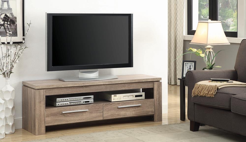 Transitional Weathered Brown TV Console Coaster Z2 Premium