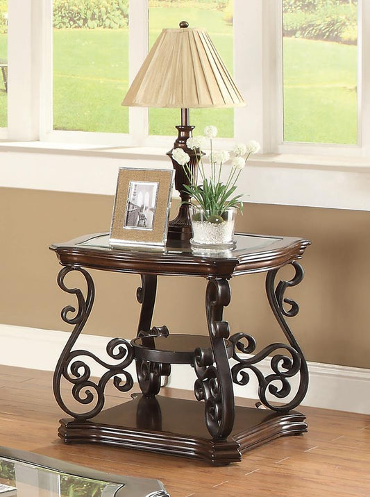 Occasional Traditional Dark Brown End Table Coaster Z2 Premium