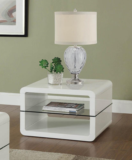 Modern White End Table Coaster Z2 Premium