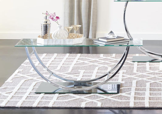 G704988 Contemporary Chrome Coffee Table Coaster Z2 Premium