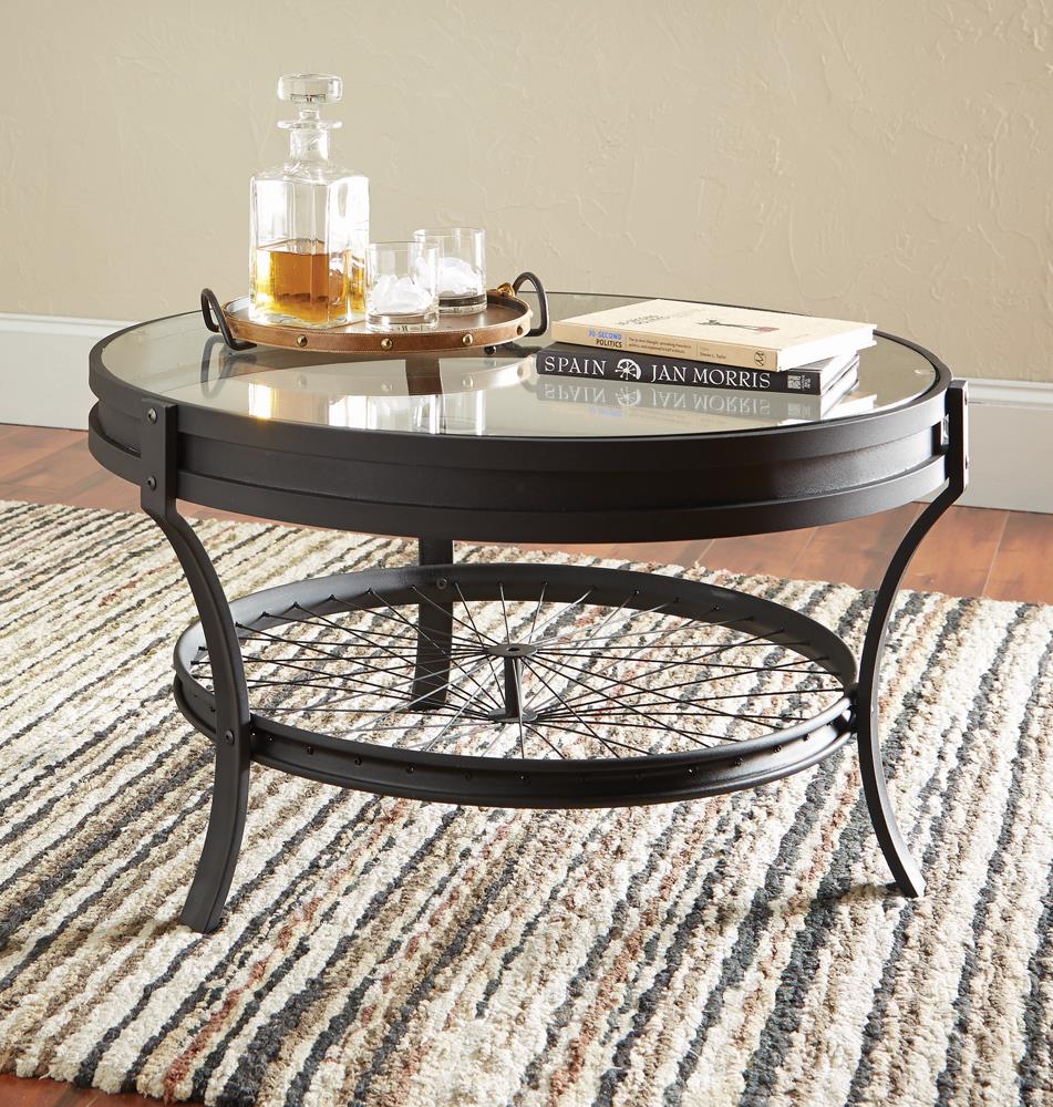 Industrial Black Coffee Table Coaster Z2 Premium