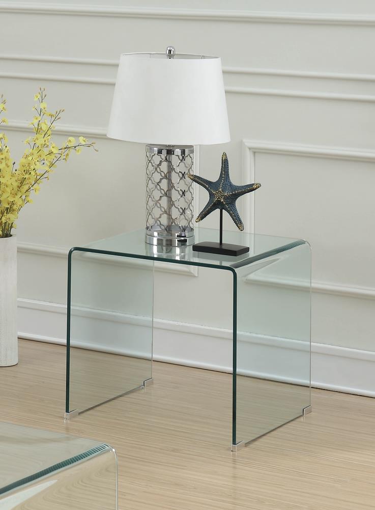 G705328 Contemporary Clear End Table Coaster Z2 Premium