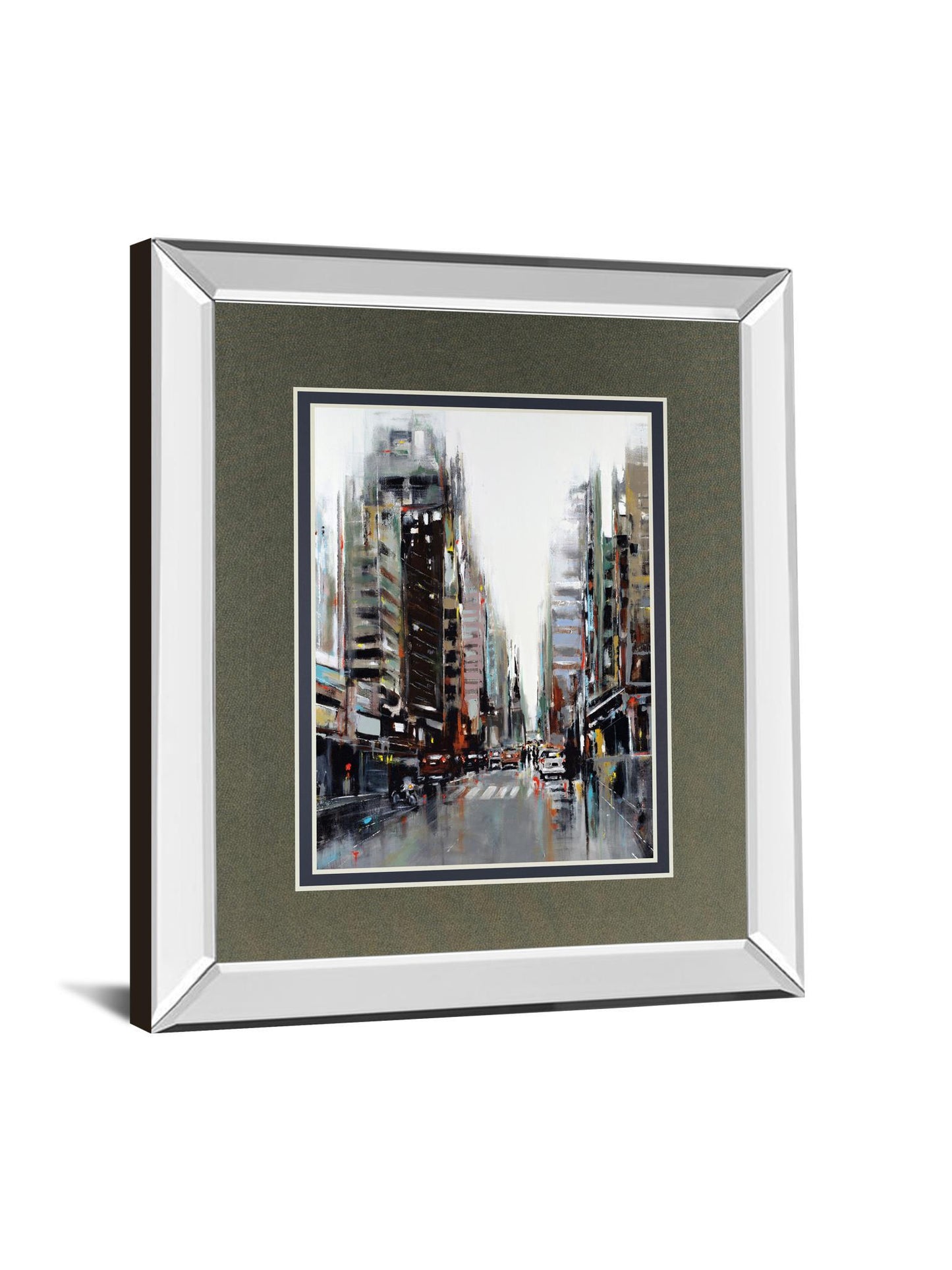 La Ville By Kadniri, A. - Mirror Framed Print Wall Art - Dark Gray Classy Art