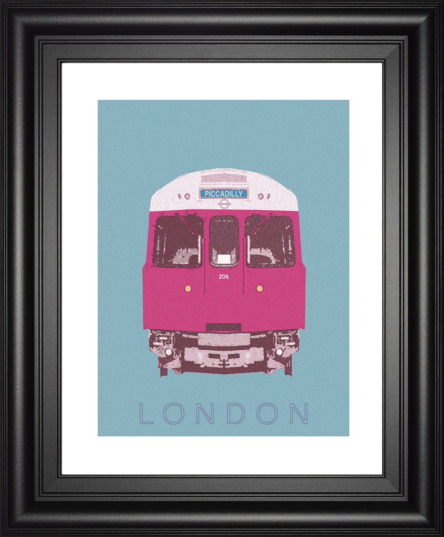 London Transport 3 By Ben James - Framed Print Wall Art - Purple Classy Art