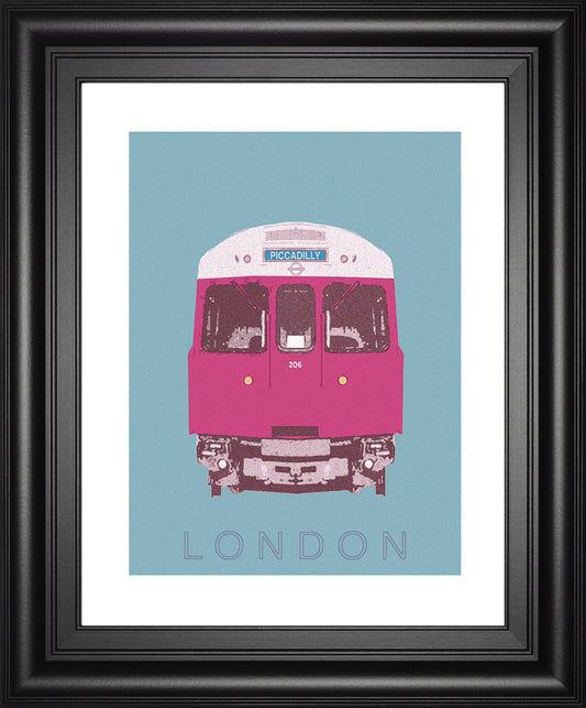 London Transport 3 By Ben James - Framed Print Wall Art - Purple Classy Art