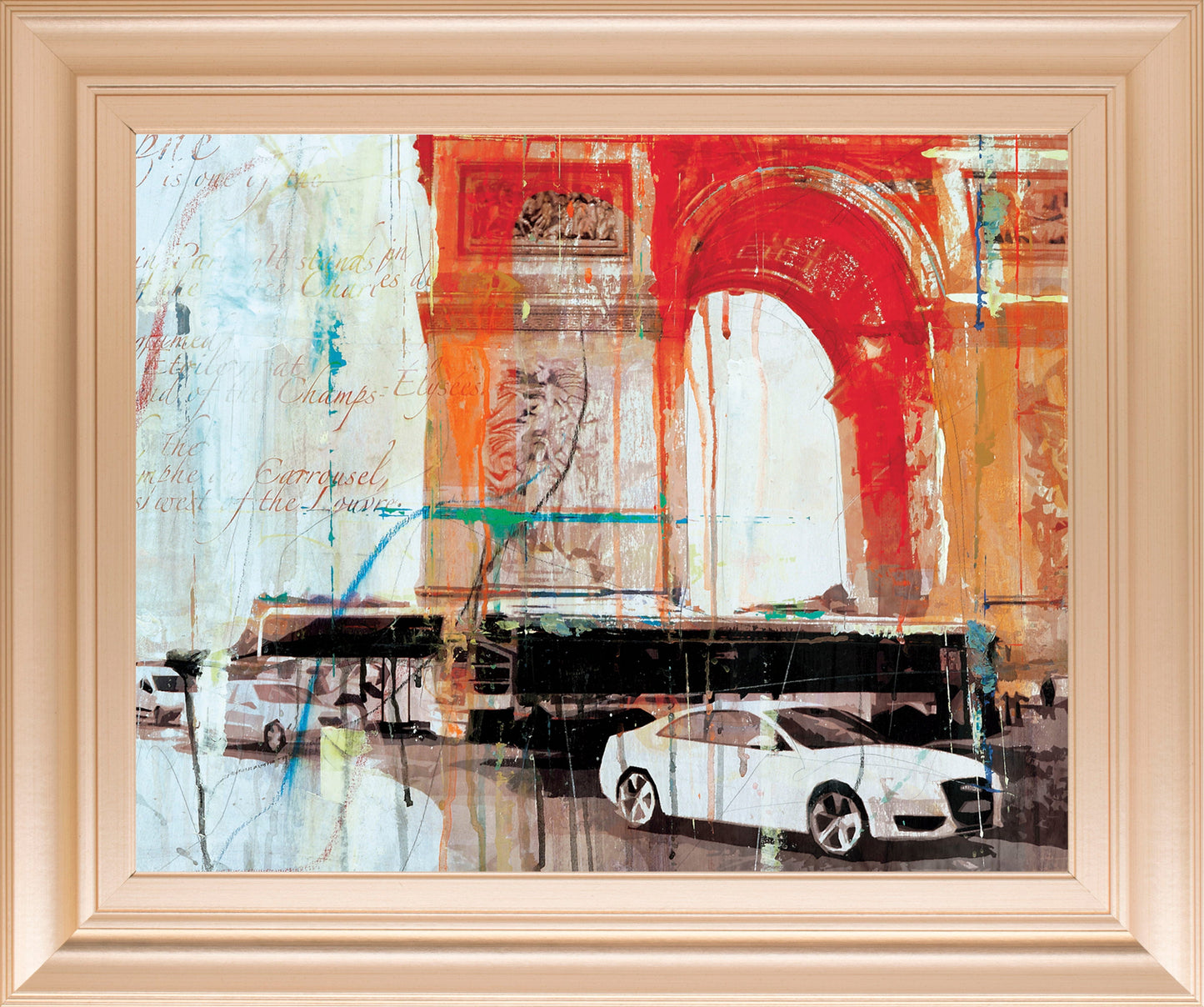 City Of Light II By Markus Haub - Framed Print Wall Art - Red Classy Art