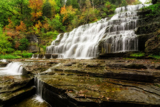 Waterfall - Dark Brown Classy Art