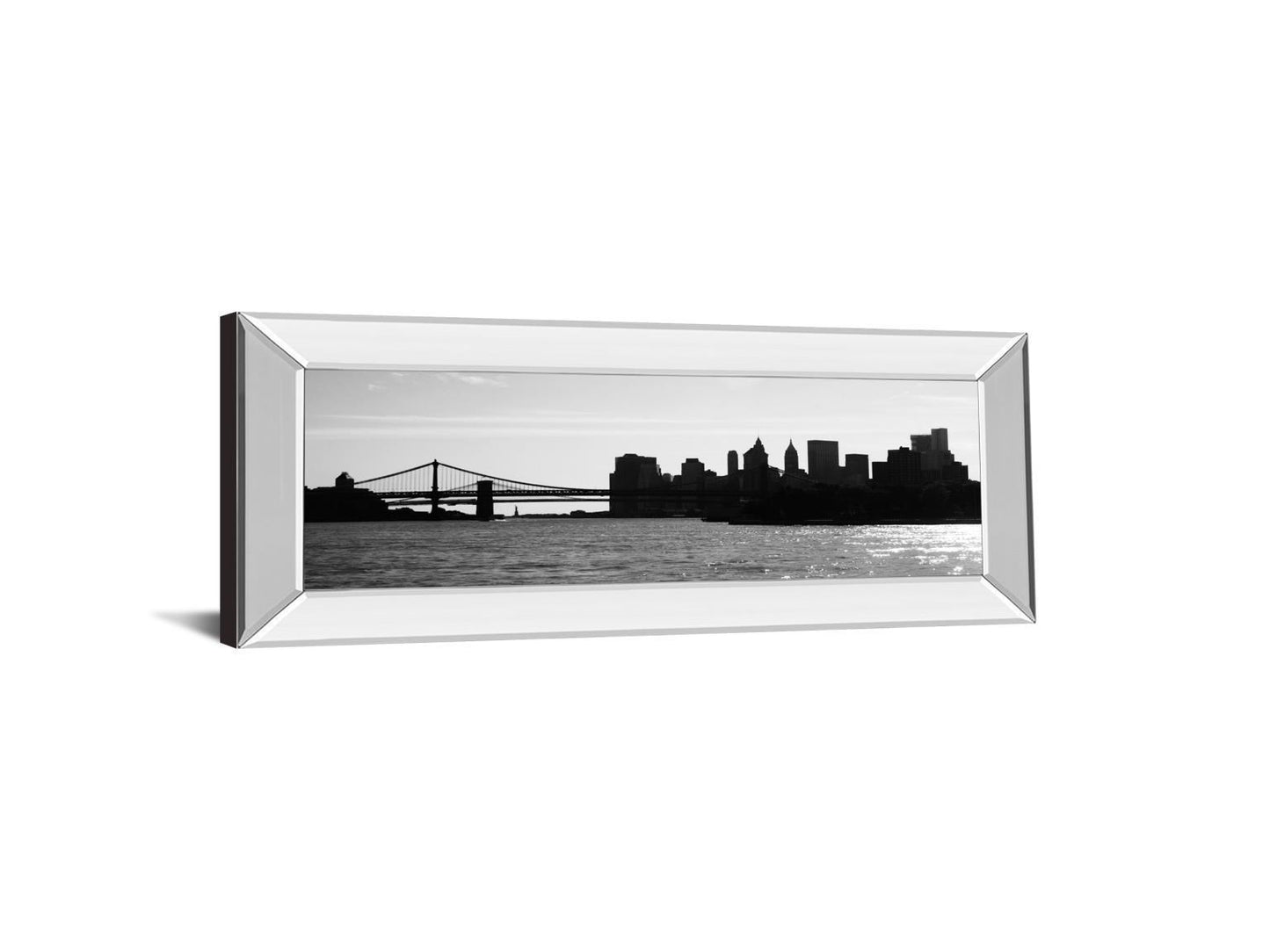 Ny Scenes I By Jeff Pica - Mirror Framed Print Wall Art - Black Classy Art