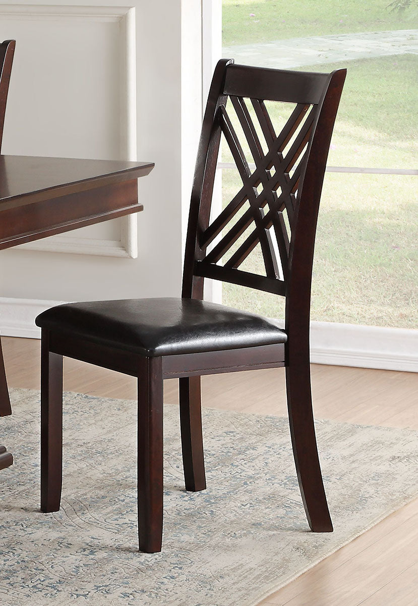 Acme Furniture Katrien Side Chair in Black and Espresso (Set of 2) 71857 ACME East