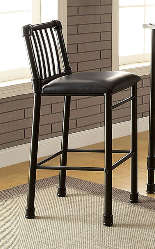 Acme Furniture Caitlin Bar Chair in Black (Set of 2) 72032 ACME East