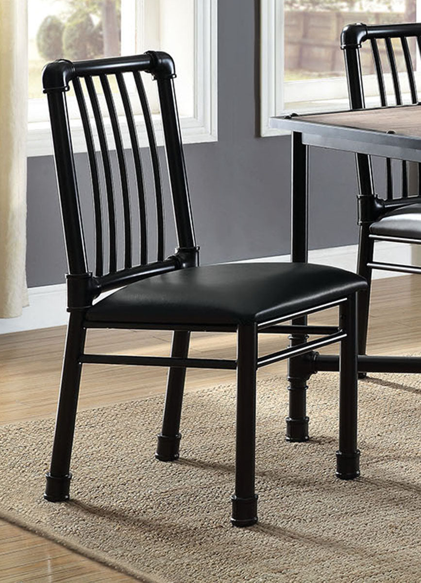 Acme Furniture Caitlin Side Chair in Black (Set of 2) 72037 ACME East