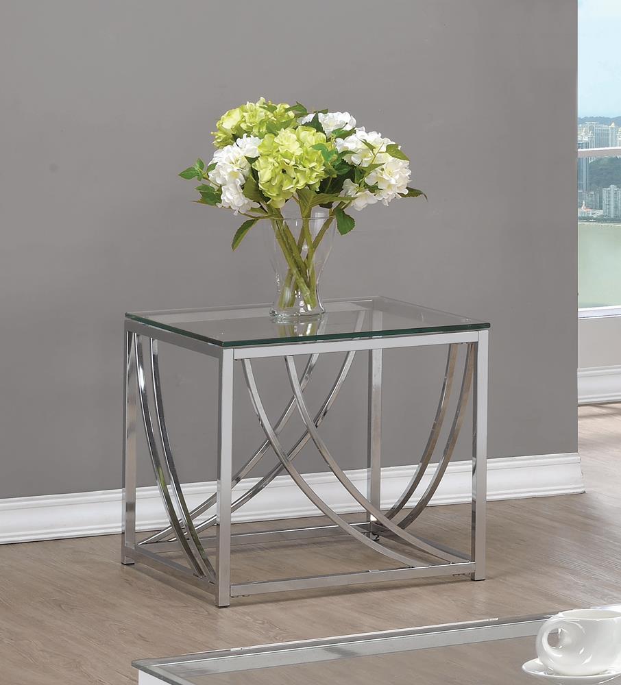 G720498 Contemporary Chrome Side Table Coaster Z2 Premium