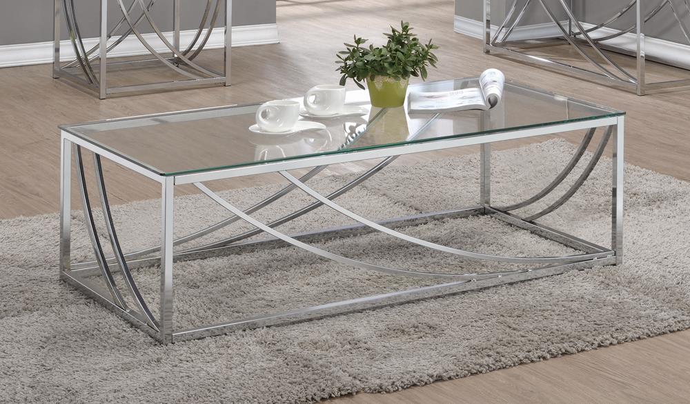 G720498 Contemporary Chrome Coffee Table Coaster Z2 Premium