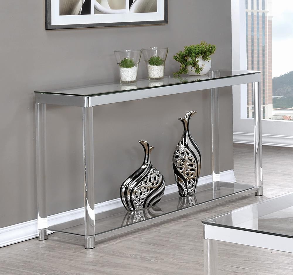 G720748 Contemporary Chrome Sofa Table Coaster Z2 Premium