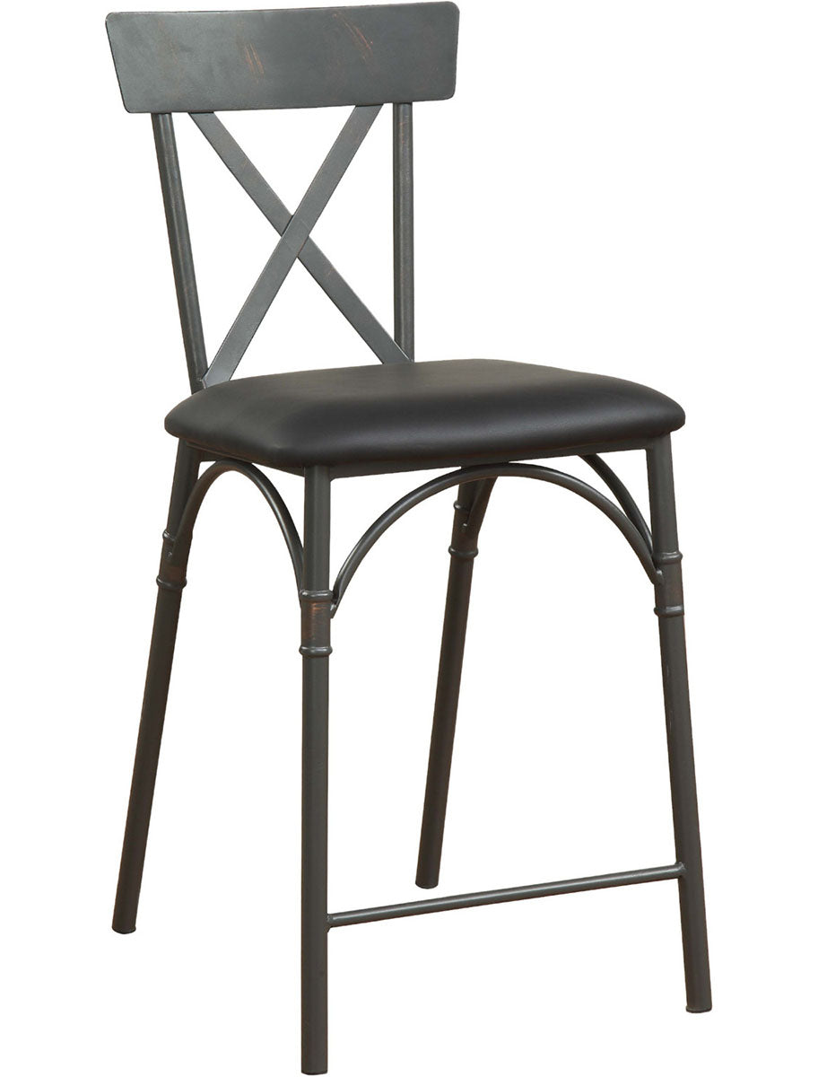 Acme Furniture Itzel Counter Height Chair in Black and Sandy Gray (Set of 2) 72087 ACME East