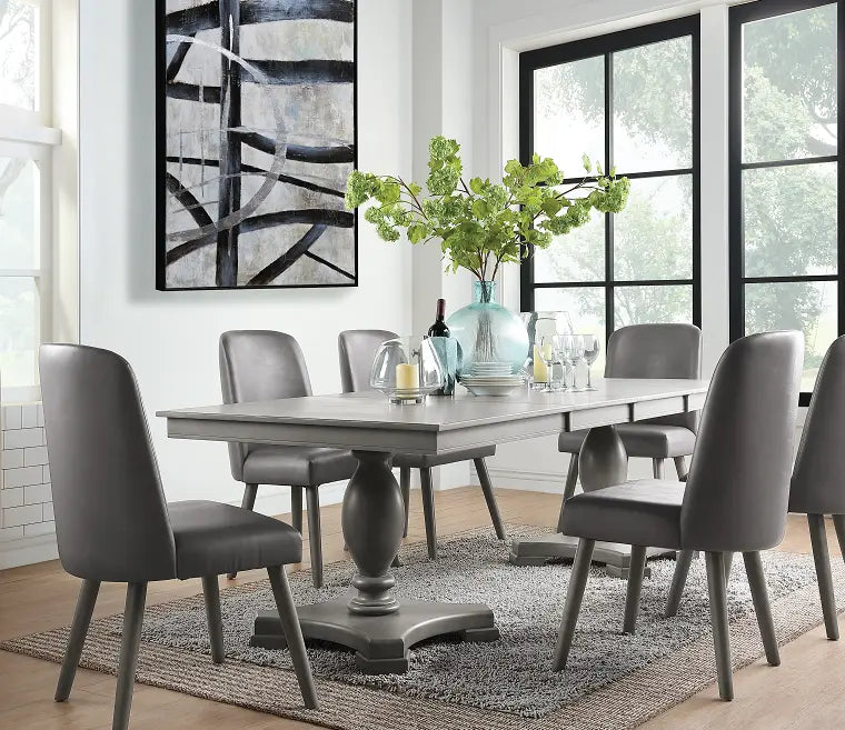 Waylon Gray Oak Dining Table ACME East