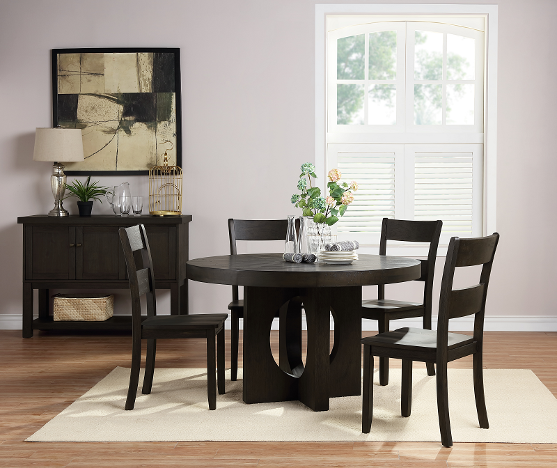 Haddie Distressed Walnut Dining Table ACME East