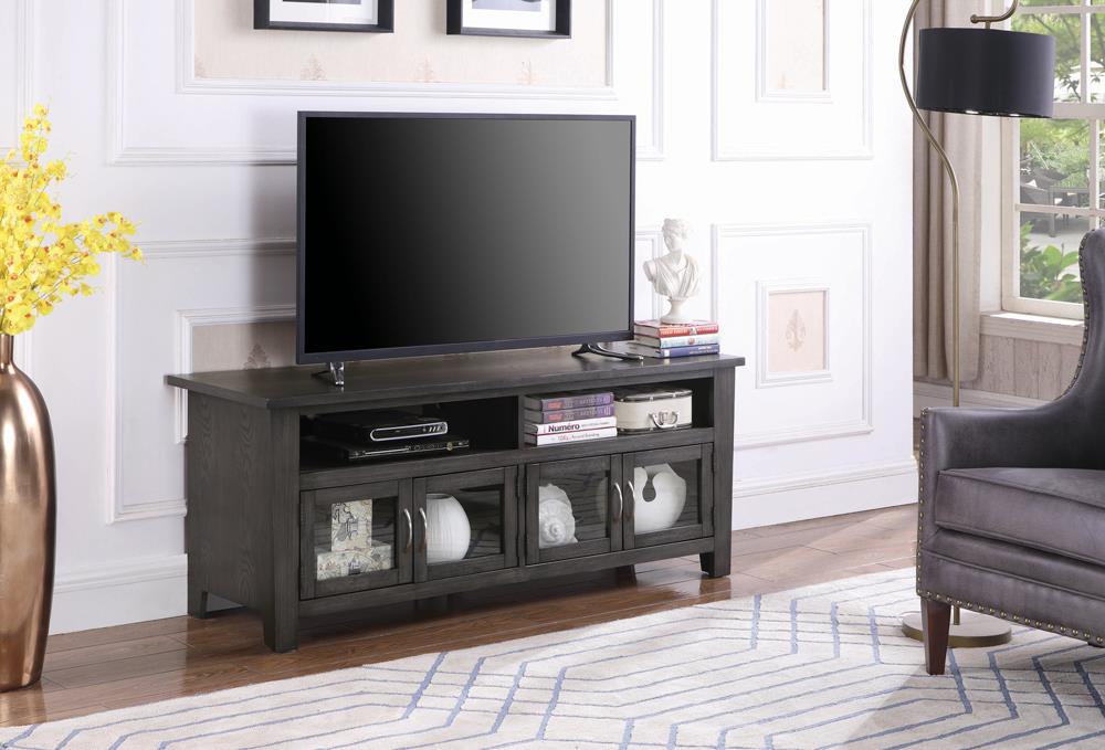 Transitional Dark Grey 60" TV Console Coaster Z2 Premium