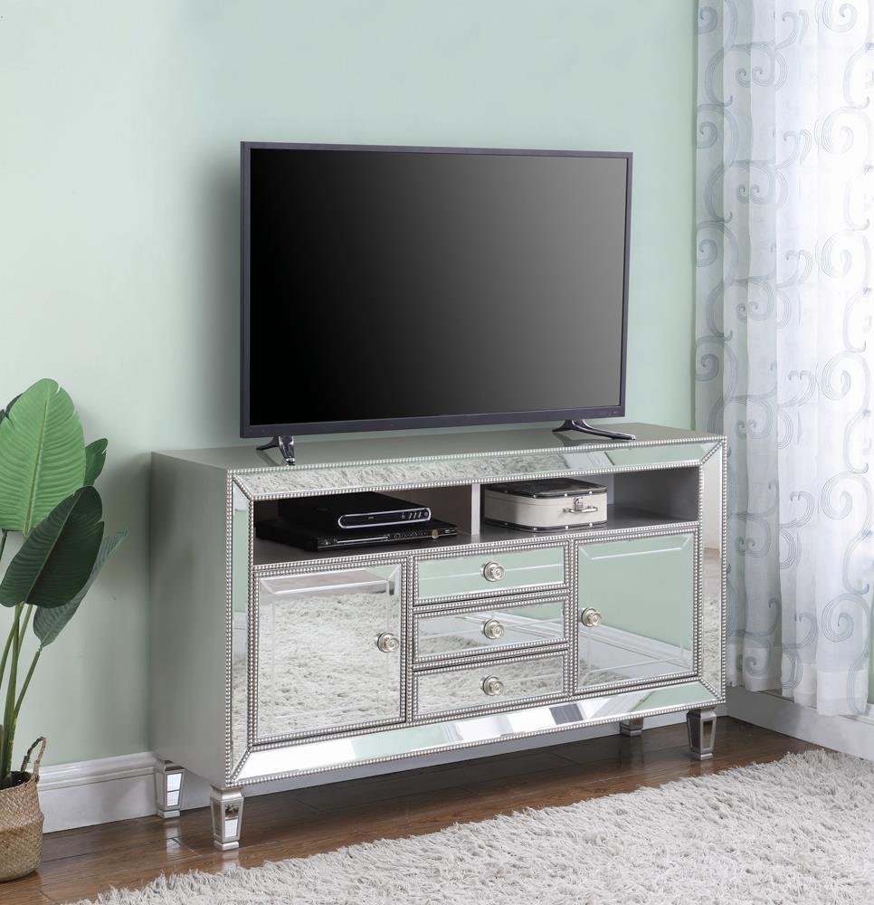 G722272 Contemporary Metallic Platinum 60" TV Console Coaster Z2 Premium