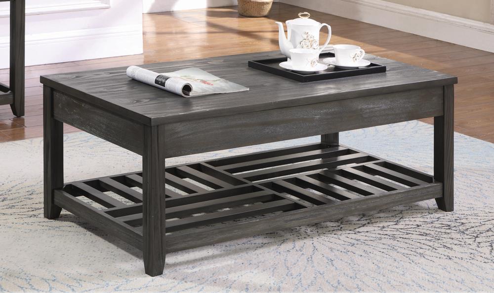 Rustic Grey Lift-Top Coffee Table Coaster Z2 Premium